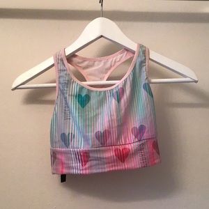 Light pink sports bra